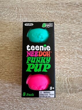NEEDOH Teenie Funky Pup - Teal, Orange and Pink